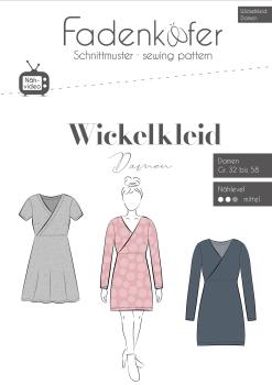 Papierschnittmuster Wickelkleid, Fadenkäfer